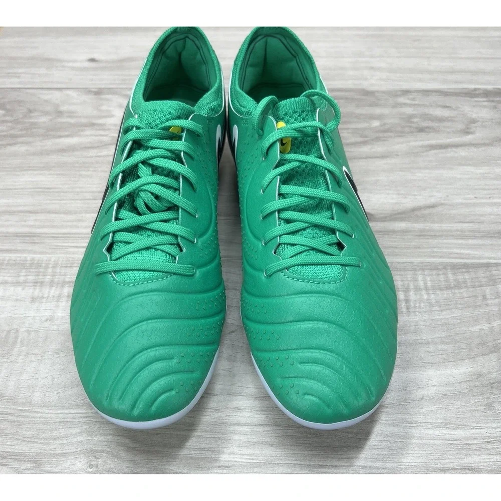 Nike Tiempo Legend 10 Elite LV8 FG Green Soccer Cleats HJ7272-300 Men's Size 8